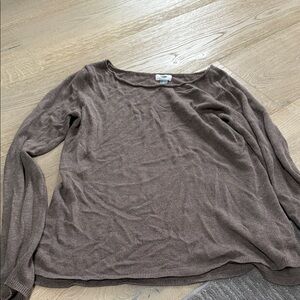 Brown Long Sleeve Women's Top